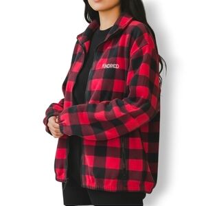 Kindred Women's Checkered Utility Jacket - Red & Black‎